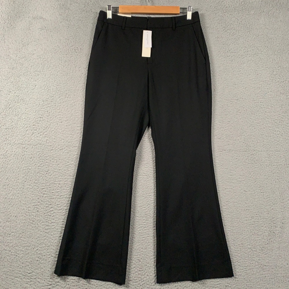 Banana Republic Bootcut Sculpted Stretch Pant Women 6 Petite Black High Rise New